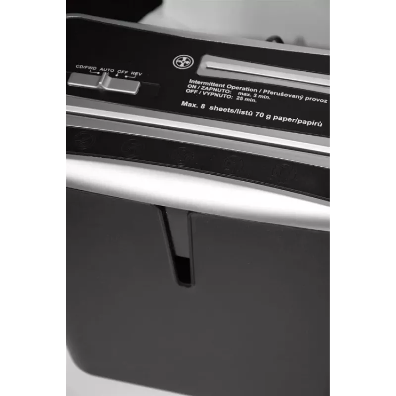 WALLNER Aktenvernichter XD805 CD Cross-Cut Papierschredder, 8 Blatt, 15L, Schwarz