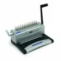 WALLNER S-60 Comb Bindegerät, manuell, 6-Blatt-Stanzung, 120-Blatt-Bindung, Schwarz/Grau