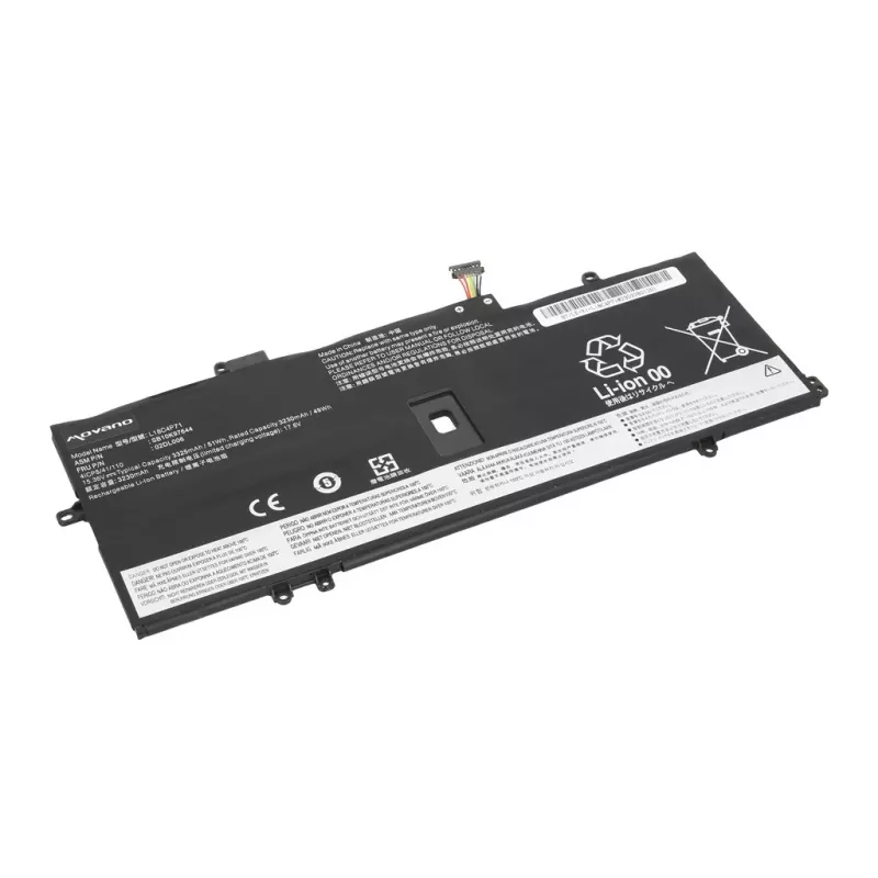 MOVANO Akku für Lenovo ThinkPad X1 Yoga 4 5 Carbon 7 8 - 3325 mAh (51 Wh)