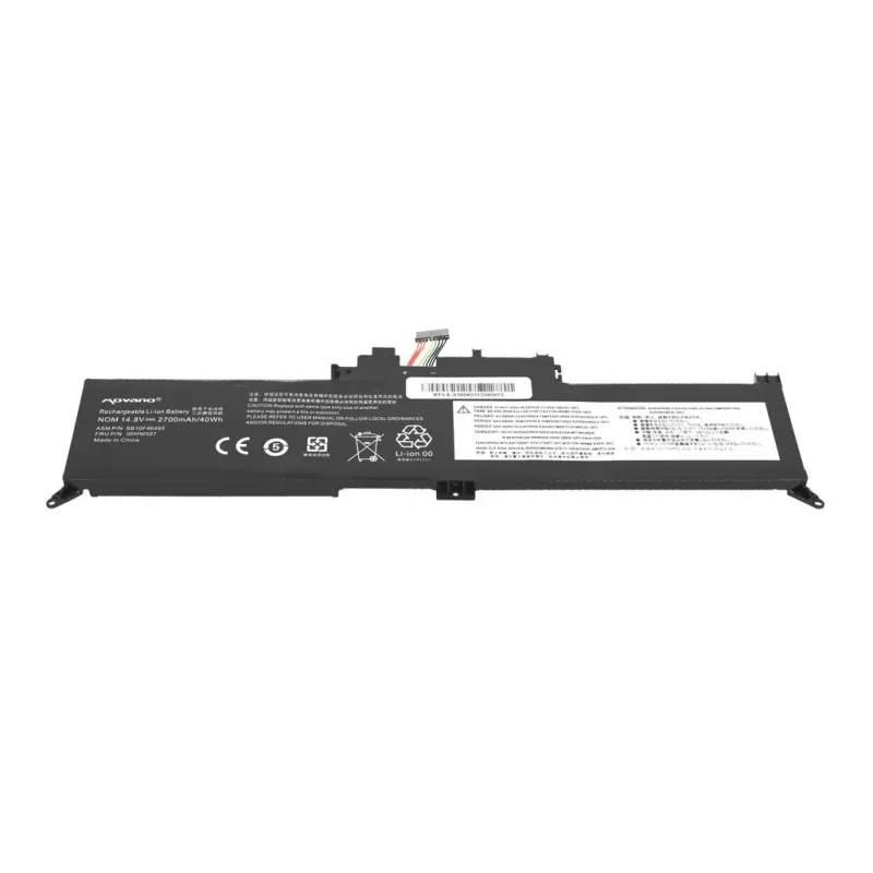 MOVANO Akku 00HW027 01AV434 für Lenovo ThinkPad Yoga 260 370 X380 - 2700 mAh (40 Wh)