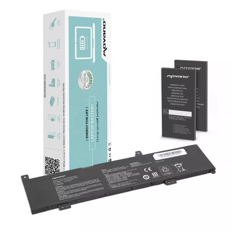 MOVANO Akku C31N1636 für Asus VivoBook X580 X580VD X580VN N580VN N580VD - 4100 mAh (47 Wh)