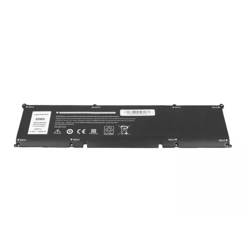 MOVANO Akku 69KF2 für Dell Alienware M17 M15 R3 R4 Precision 5550 XPS 9500 9510 - 6000 mAh (69 Wh)