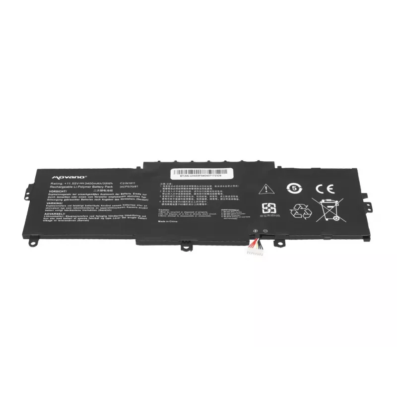 MOVANO Akku C31N1811 für Asus ZenBook 14 UX433 UX433F UX433FA UX433FN UX433FL - 3400 mAh (39 Wh)