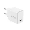 Crong Ultra Compact GaN USB-C 45W PD 3.0 PPS Wandladegerät (Weiß)