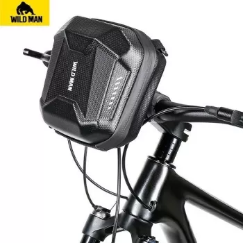 WILDMAN Bicycle Frame Bag 3L with Phone Holder, Black
