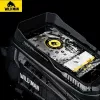 WILDMAN XT5 Frame Bag Black - Fahrrad-Oberrohrtasche mit Handytasche, wasserabweisendes PU-Leder