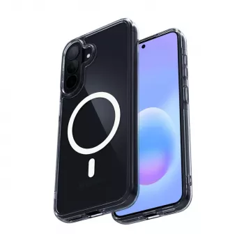 Crong Hybrid Clear Magnetic Case für Samsung Galaxy A57, Transparent, MagSafe-kompatibel