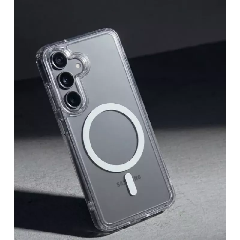 Crong Hybrid Clear Magnetic Case für Samsung Galaxy A57, Transparent, MagSafe-kompatibel