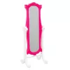 LEAN TOYS Puppenmöbel-Set Kleiderschrank mit Spiegel und Kleiderbügeln Rosa