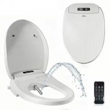 MEDIA-TECH Smart Toilet Seat MT5705 Electronic Bidet mit beheiztem Sitz, Warmwasser-Waschung, Trockner, Geruchsneutralisator, Nachtlicht, Fernbedienung
