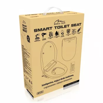MEDIA-TECH Smart Toilet Seat MT5705 Electronic Bidet mit beheiztem Sitz, Warmwasser-Waschung, Trockner, Geruchsneutralisator, Nachtlicht, Fernbedienung