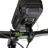 WILDMAN Fahrrad-Rahmentasche mit Handyhalter, Schwarz, 1L
