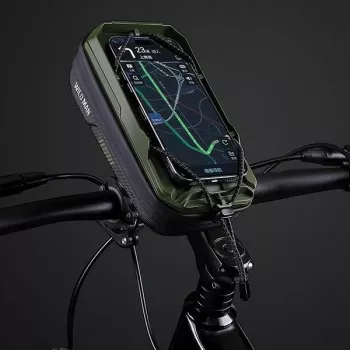 WILDMAN Fahrrad-Rahmentasche GX330 mit Handyhalterung, Grün