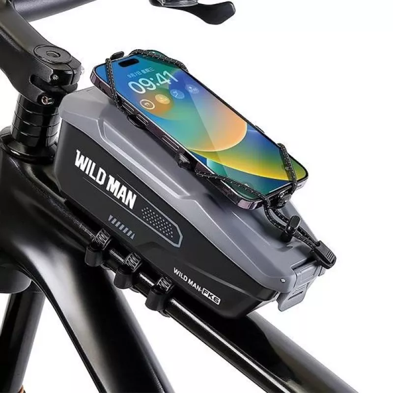 WILDMAN FK6 Fahrrad-Rahmentasche Grau-Schwarz
