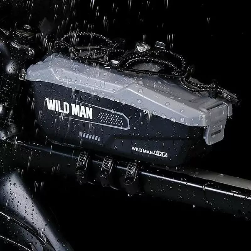 WILDMAN FK6 Fahrrad-Rahmentasche Grau-Schwarz