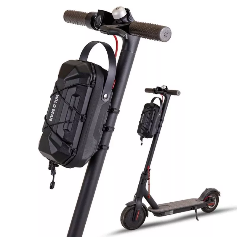 WILDMAN GD6XPlus Lenkertasche für Elektroroller, Rahmengepäckträgertasche, Schwarz