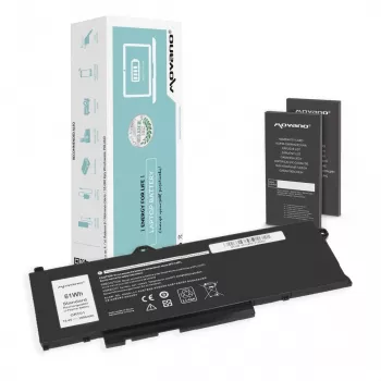 MOVANO Akku GRT01 für Dell Latitude 5421 5521 5531 Precision 3470 3561 3571 3581 - 3950 mAh (61 Wh)