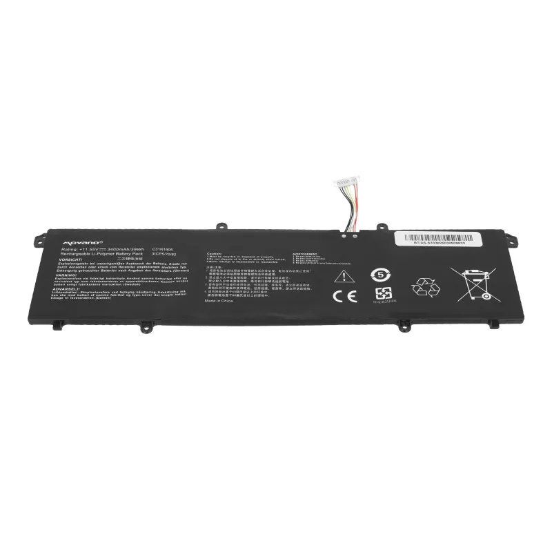MOVANO Akku C31N1905 für ASUS VivoBook S14 M433 S433 S433FL S15 S533 S533EQ - 3400 mAh (39 Wh)