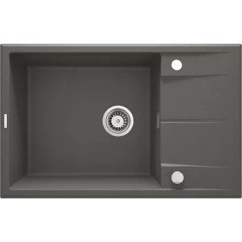 DEANTE 1-Bowl Granite Sink with Drainer - Black (Nero) 780x440mm