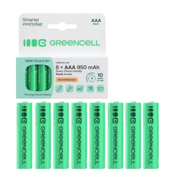 GREEN CELL Akkus 8xAAA HR03 950mAh NiMH