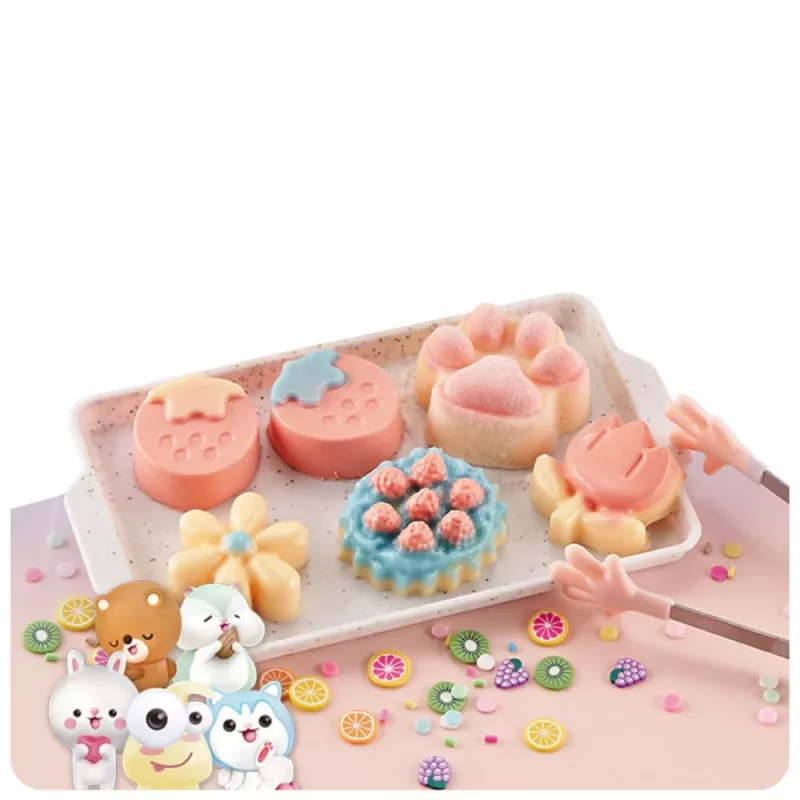 LEAN TOYS Kreatives Plastik-Set zum Herstellen von Squishy-Dekorations-Desserts und Blumen DIY