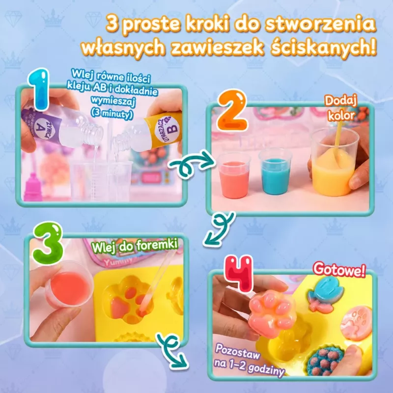 LEAN TOYS Kreatives Plastik-Set zum Herstellen von Squishy-Dekorations-Desserts und Blumen DIY
