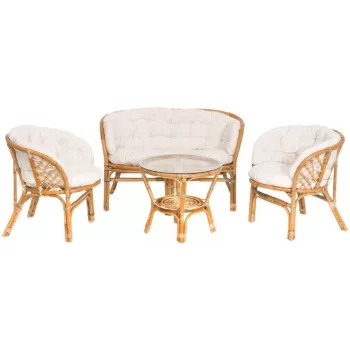 4Living Bahama Outdoor Lounge Set 4-teilig Hellgrau
