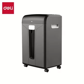 Deli E14400 Cross-Cut Papier-Schredder, 12 Blatt, 23L, Schwarz