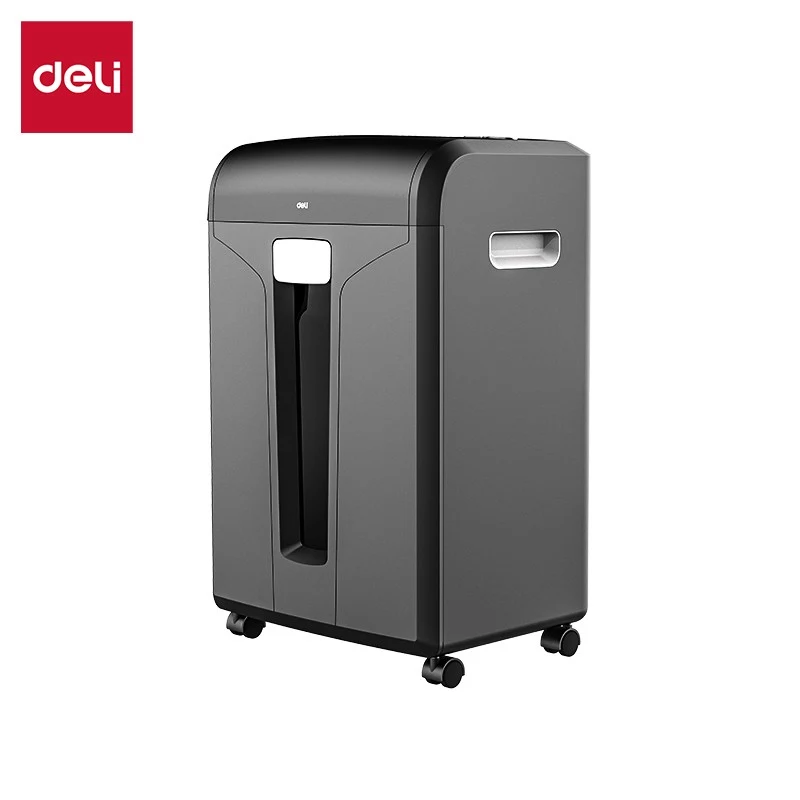 Deli E14400 Cross-Cut Papier-Schredder, 12 Blatt, 23L, Schwarz