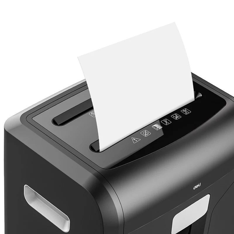 Deli E14400 Cross-Cut Papier-Schredder, 12 Blatt, 23L, Schwarz