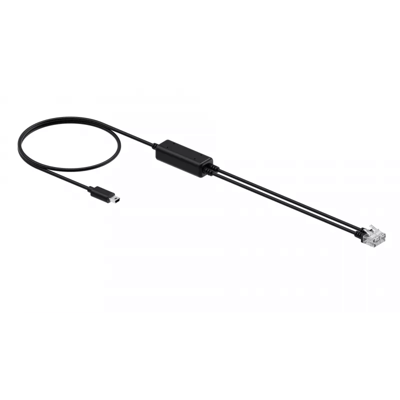 Yealink Telefonkabel (1 Stück) - RJ9 Headset-Splitterkabel 25 cm Schwarz