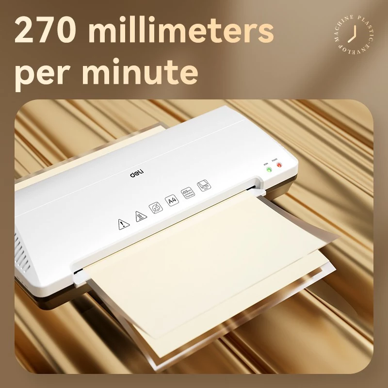 DELI Büro-Laminiergerät ET102 A4 - Heiß & Kalt, 2 Walzen, 250 mm/min, Schwarz