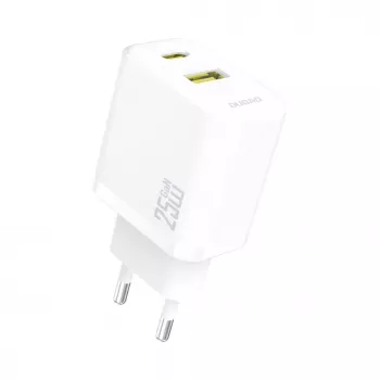Dudao A26TEU GaN 25W USB-C USB-A Wandladegerät Weiß