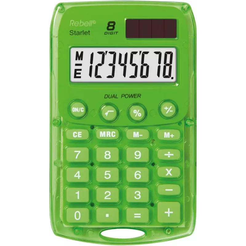 Rebell Starlet Taschenrechner Schwarz 10-stelliges LCD Dual Power
