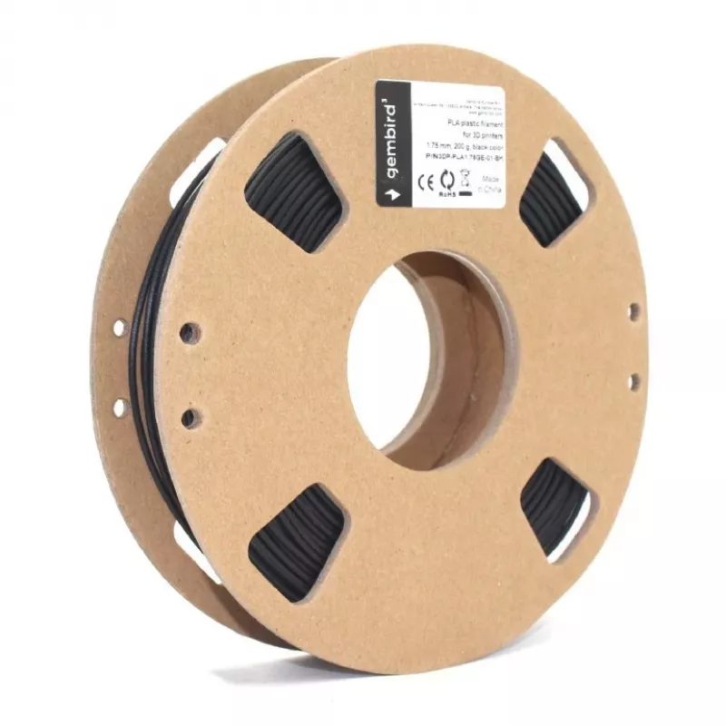 Gembird PLA Filament 1,75 mm Schwarz 200 g