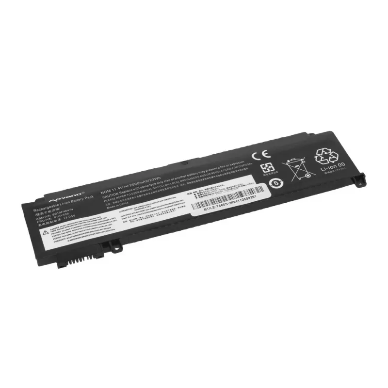 MITSU Akku für Lenovo ThinkPad T460s T470s - Frontseite - 2000 mAh (23 Wh)