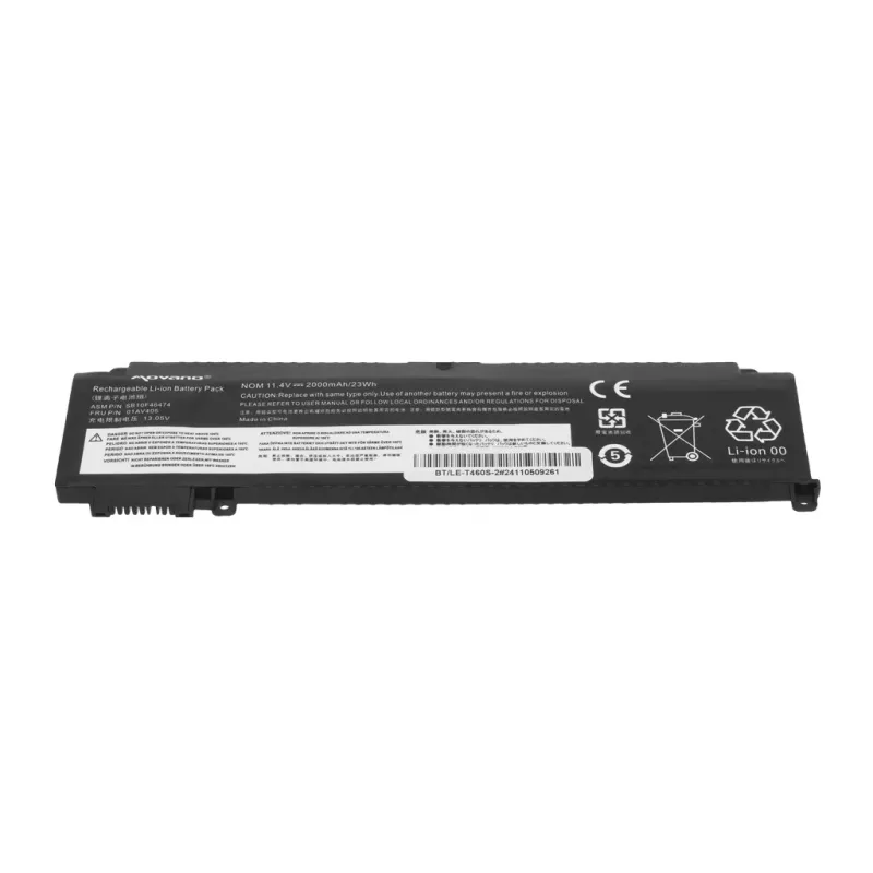 MITSU Akku für Lenovo ThinkPad T460s T470s - Frontseite - 2000 mAh (23 Wh)