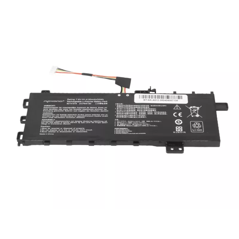 MITSU Akku B21N1818 für Asus Vivobook 15 A512 R512 X512 - 4150 mAh (32 Wh)