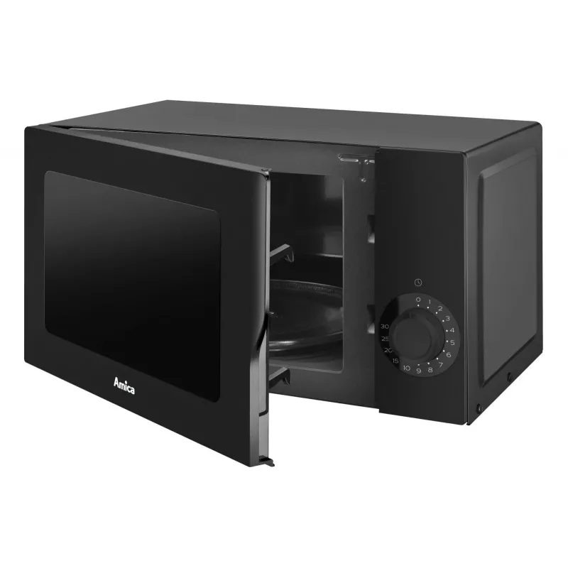 AMICA Mikrowelle AMGF17M2B mit Grill, 17L, 700W, Schwarz