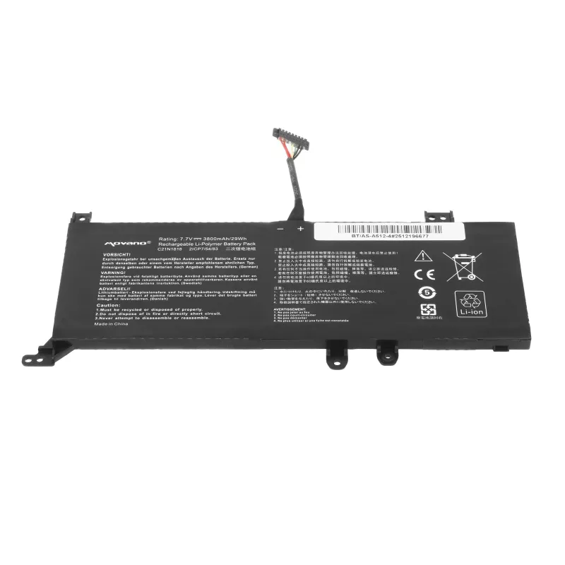 MITSU Akku B21N1818-2 für Asus X512FA X512UF X509FB X509FA X509FJ X509 - 3800 mAh (29 Wh)