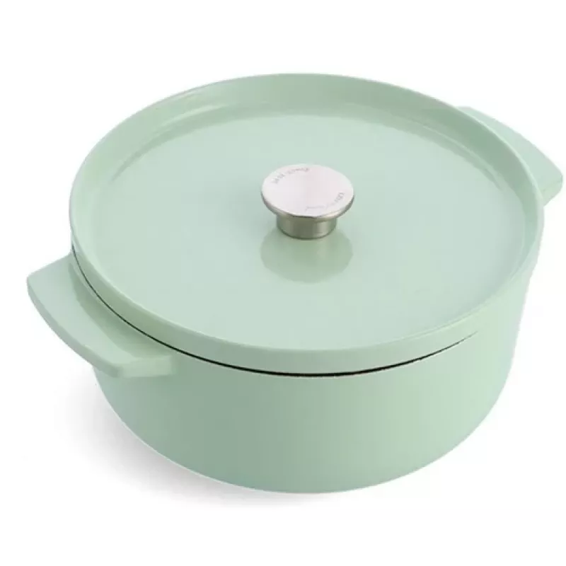 KitchenAid Bräter aus emailliertem Gusseisen 26 cm, Pistazie