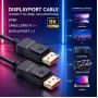 Qoltec DisplayPort v2.1 Kabel Stecker auf Stecker 8K 54G 5m Schwarz