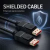 Qoltec DisplayPort v2.1 Kabel Stecker auf Stecker 8K 54G 5m Schwarz