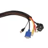 MACLEAN Cable Wire Organiser 1,8 m 85 mm MCTV-675 Schwarz
