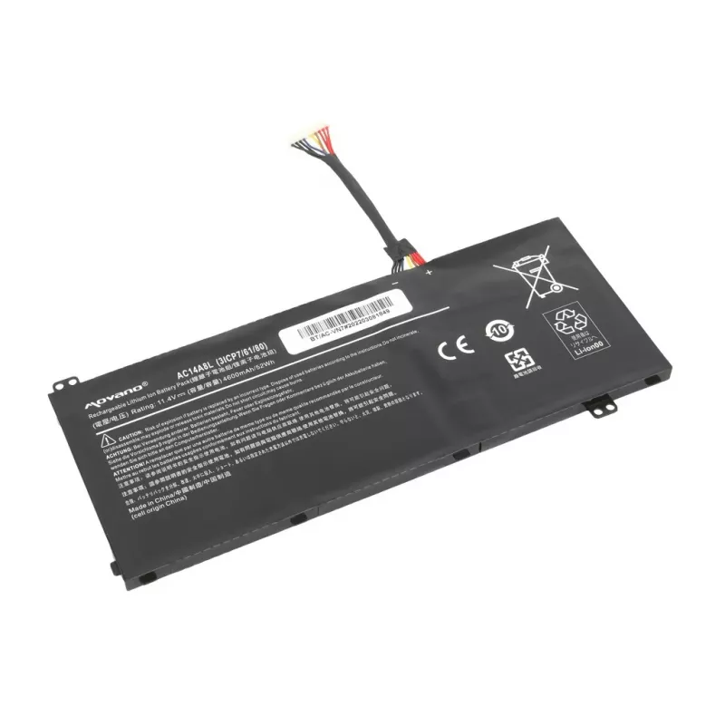 MOVANO Akku AC14A8L AC15B7L für Acer VN7 Nitro V15 V17 - 4600 mAh (52 Wh)