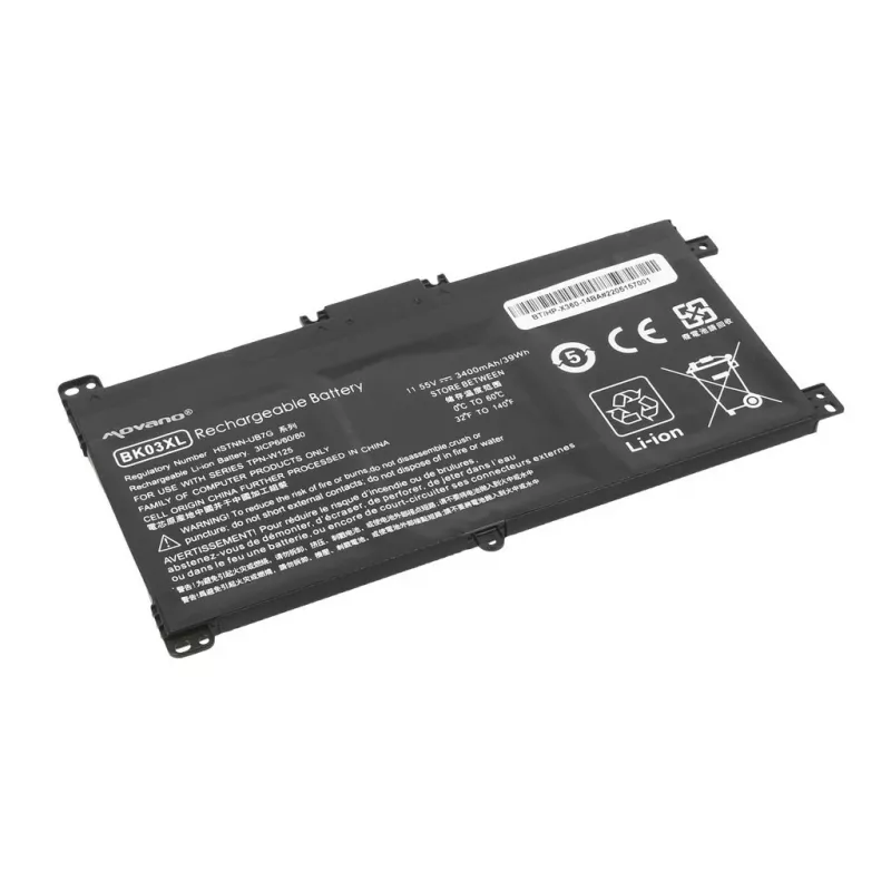 MOVANO Akku BK03XL für HP Pavilion x360 14-BA - 3400 mAh (39 Wh)