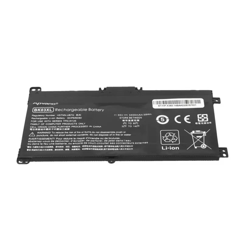 MOVANO Akku BK03XL für HP Pavilion x360 14-BA - 3400 mAh (39 Wh)