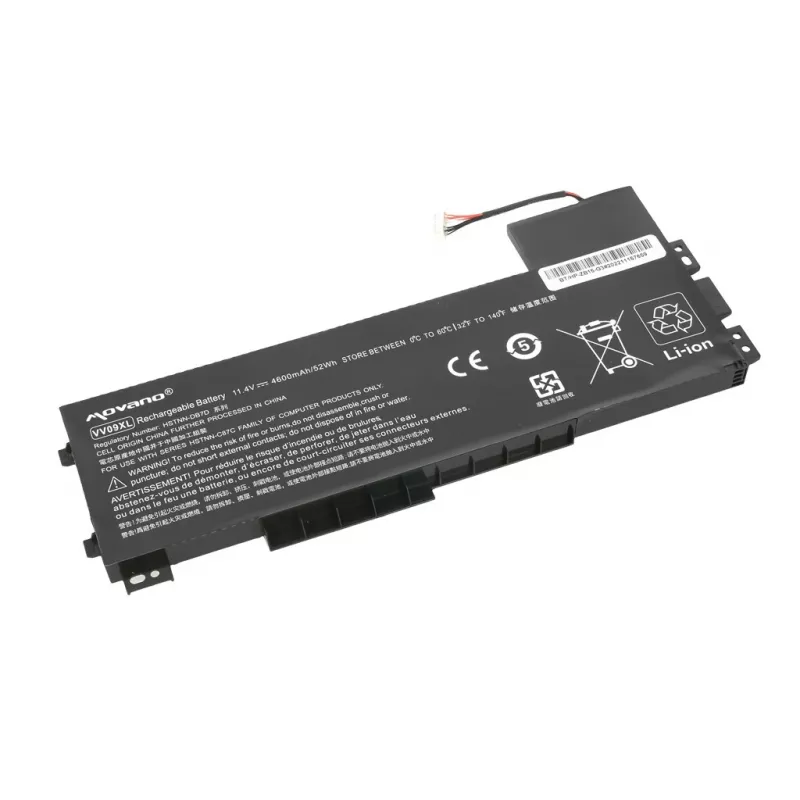MOVANO Akku VV09XL 808452-001 für HP ZBook 15 G3 G4 - 4600 mAh (52 Wh)