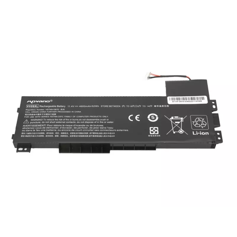 MOVANO Akku VV09XL 808452-001 für HP ZBook 15 G3 G4 - 4600 mAh (52 Wh)