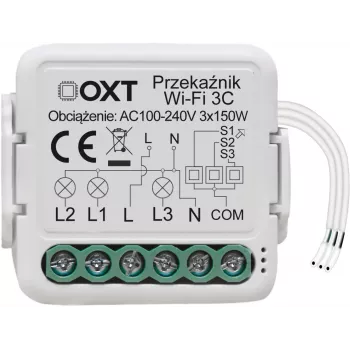 OXT T224 Mini-WLAN-Relais-Modul 4-Kanal Tuya Smart Life Trockenkontakt 10A/Kanal